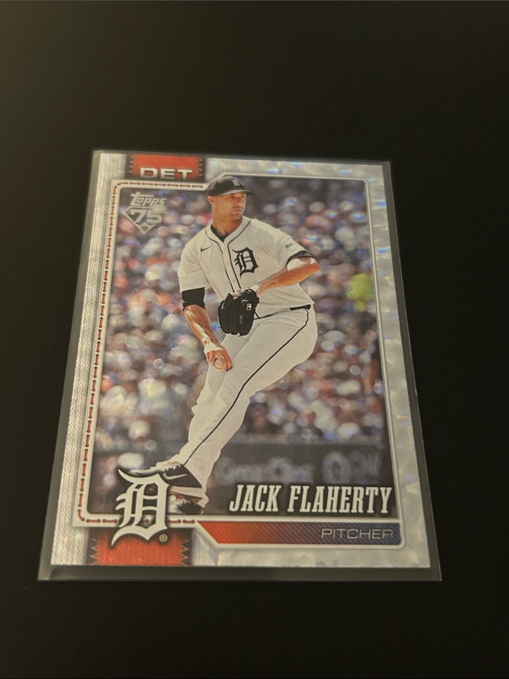 Topps Detroit Tigers Jack Flaherty Card - Crackle Foil Insert